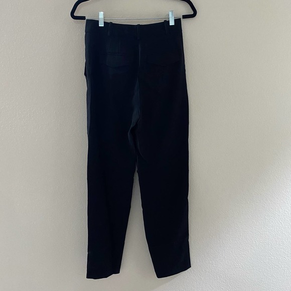 Babaton Fletcher Black Pleated High Waisted Wide Leg Crepe Pants 2 - Picture 6 of 10